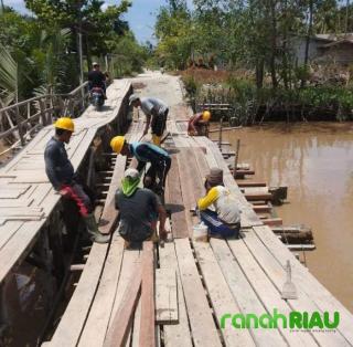 Rampung diperbaiki, Kepala Dinas PUTR Inhil himbau Masyarakat tetap Waspada